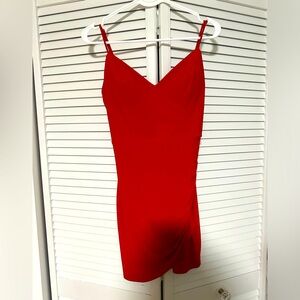 A short red dress